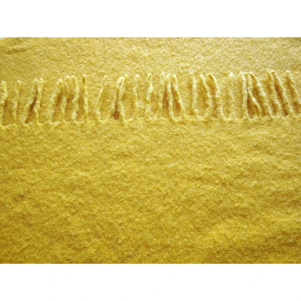 Vintage Faribo Chessie Cat C&O Railroad Wool Blanket Stadium Throw Fringe 63x56